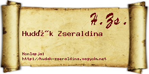 Hudák Zseraldina névjegykártya
